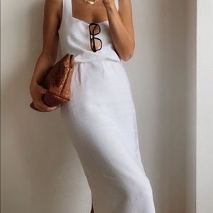 ✨BNWT✨ POSSE Alice MIDI Dress, Ivory - Size M